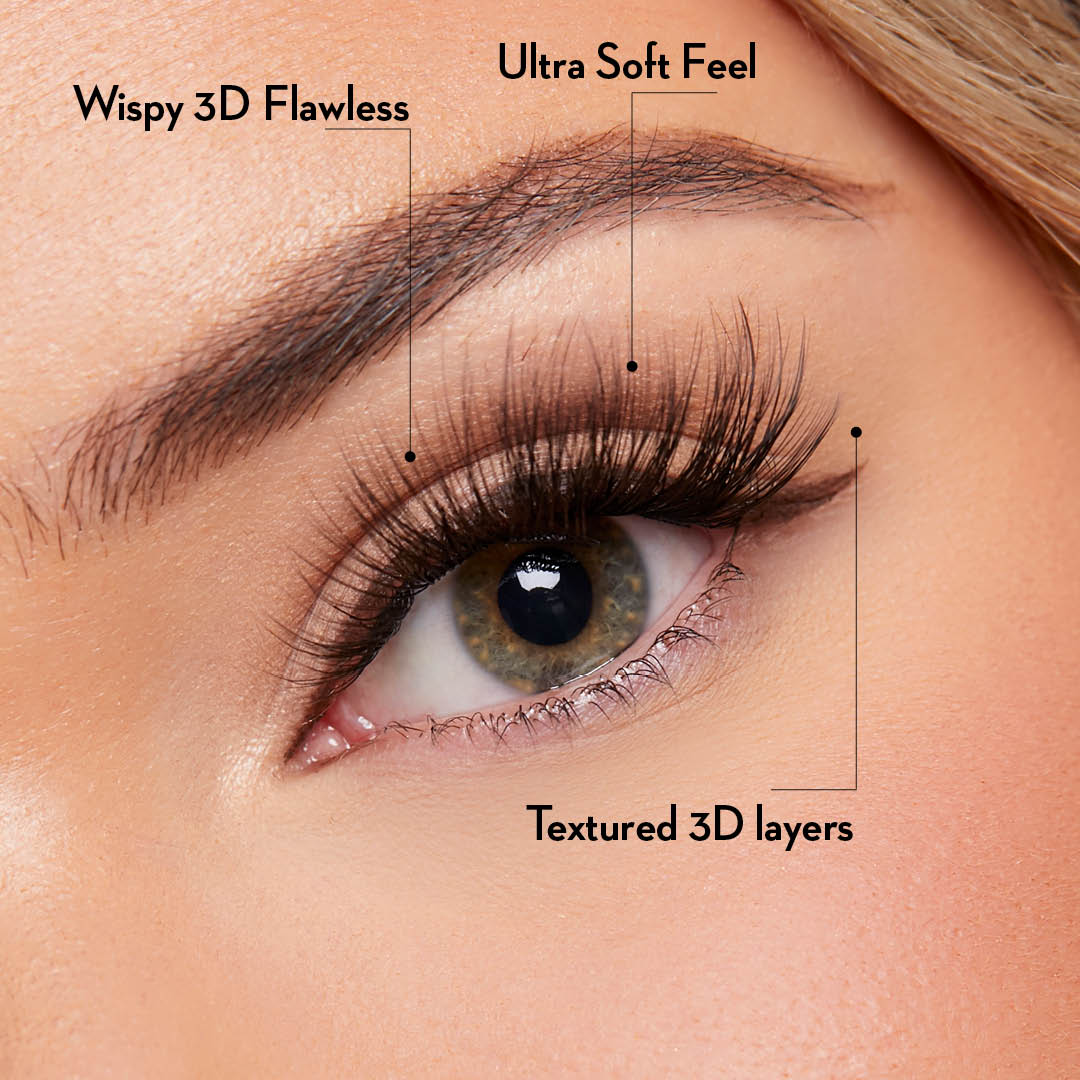 Miss Wispy Glam Volume Press On Pre-glued Under-lashes Cluster Lashes & Applicator - LASH V