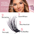 Miss Wispy Glam Volume Press On Pre-glued Under-lashes Cluster Lashes & Applicator - LASH V