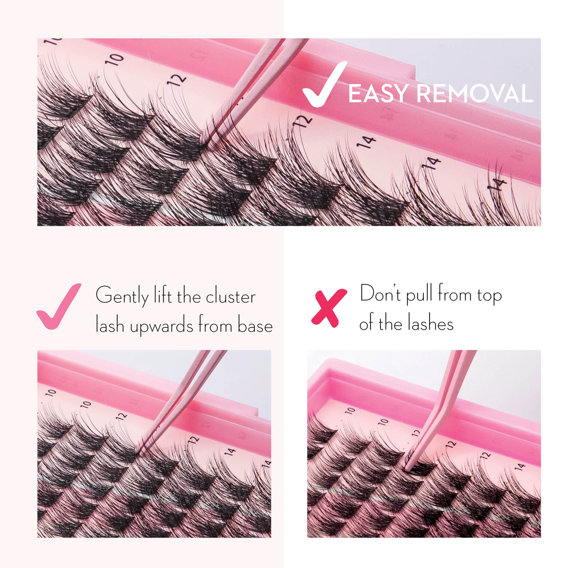 Miss Wispy Cluster Lashes - Applicator Tweezer . - LASH V