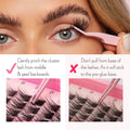 Camellia Wispy Press-On Pre-glued Cluster Lashes & Applicator - LASH V
