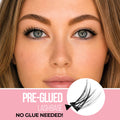 Camellia Wispy Press-On Pre-glued Cluster Lashes & Applicator - LASH V