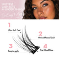 Camellia Wispy Press-On Pre-Glued Cluster Lashes - LASH V