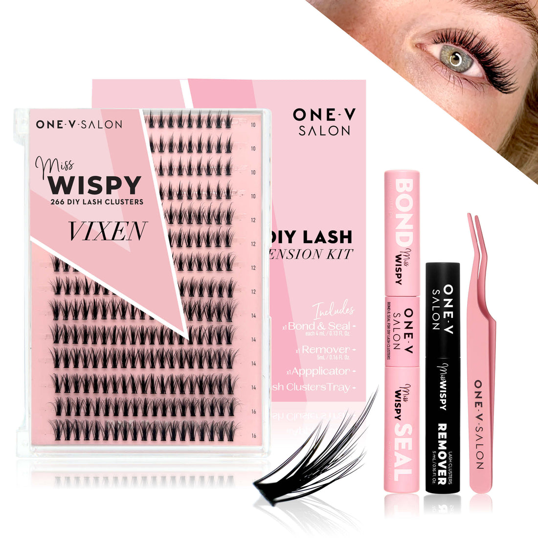 Miss Wispy Cluster Lashes - Vixen Complete Kit - LASH V