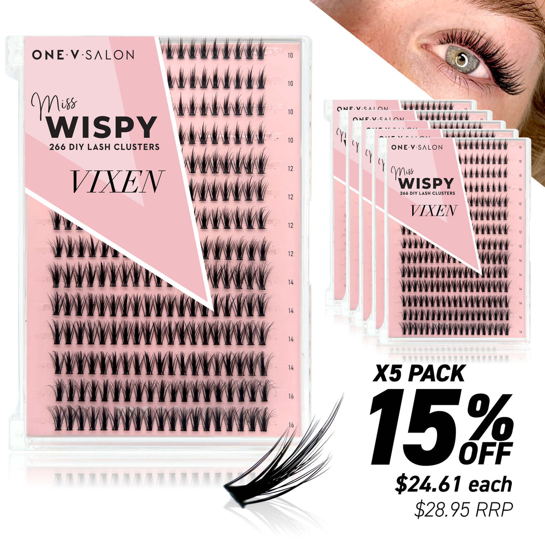Miss Wispy Cluster Lashes - Vixen (Bundle Pack)