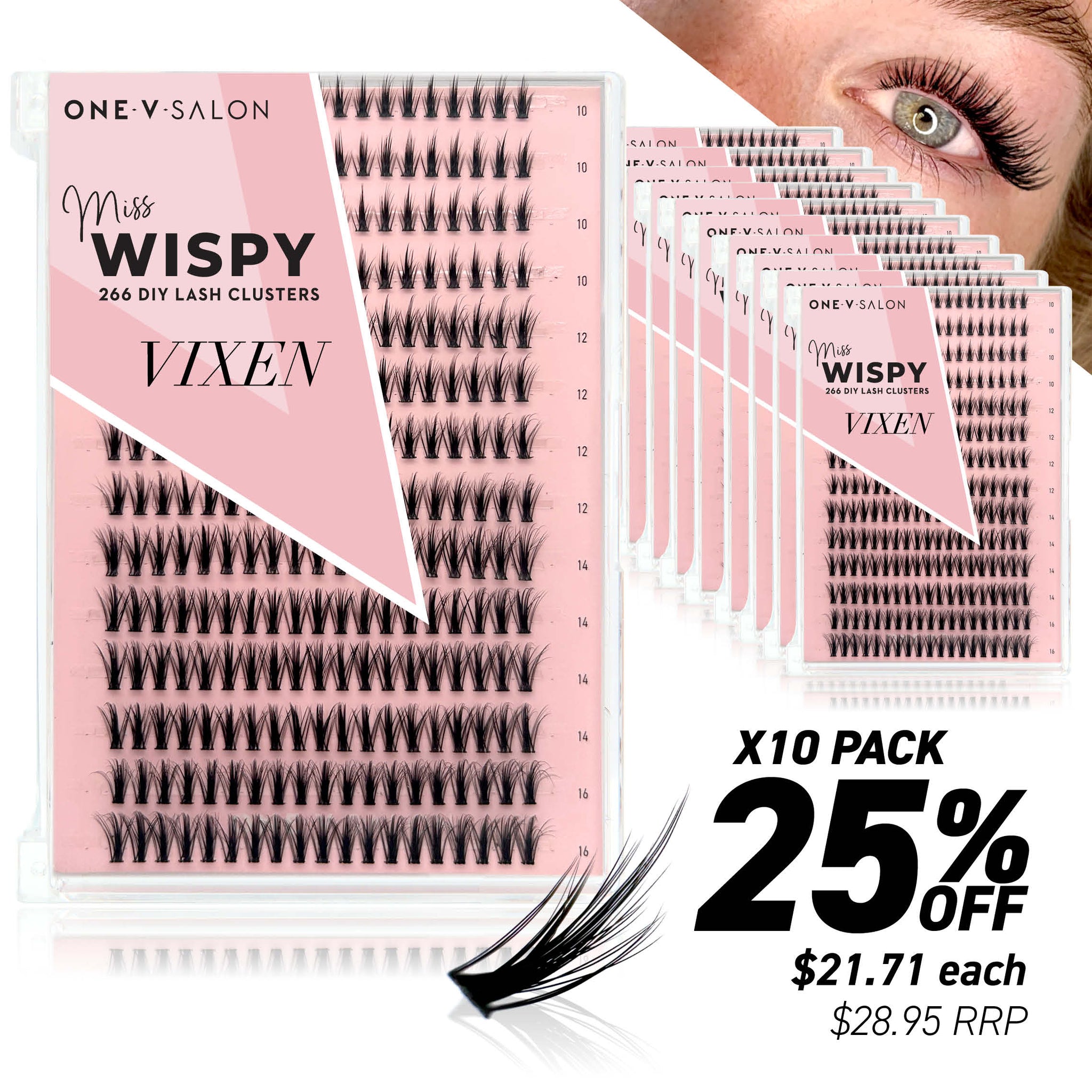 Miss Wispy Cluster Lashes - Vixen (Bundle Pack) - LASH V