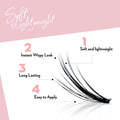 Miss Wispy Cluster Lashes - Petite Vixen Wisp With Bond and Seal Kit - LASH V