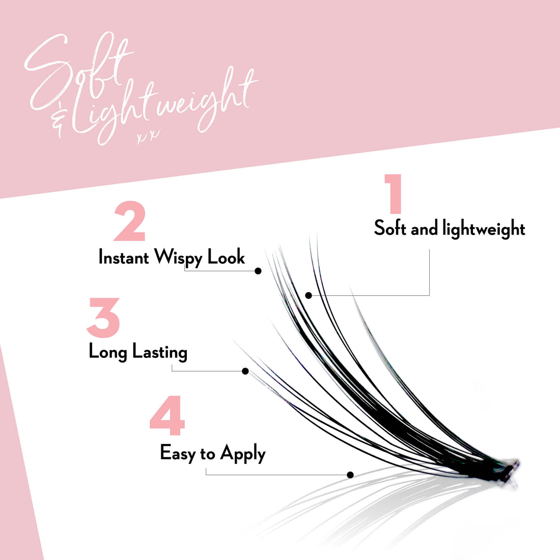 Miss Wispy Cluster lashes - Petite Vixen - 322 cluster lashes - LASH V