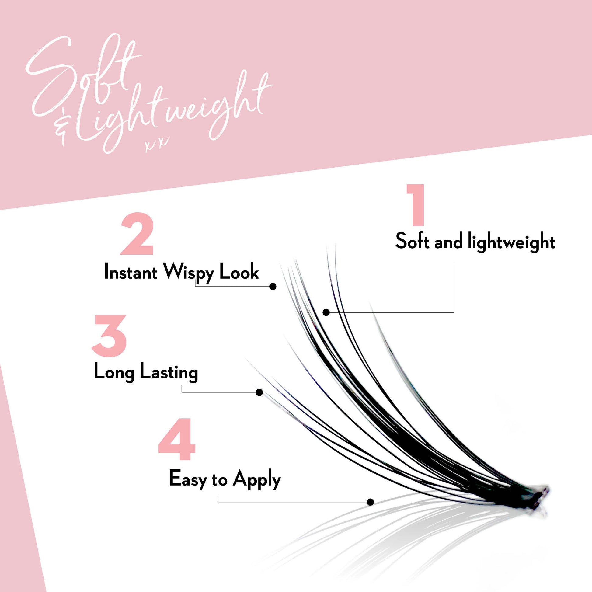 Miss Wispy Cluster lashes - Petite Vixen - 322 cluster lashes - LASH V