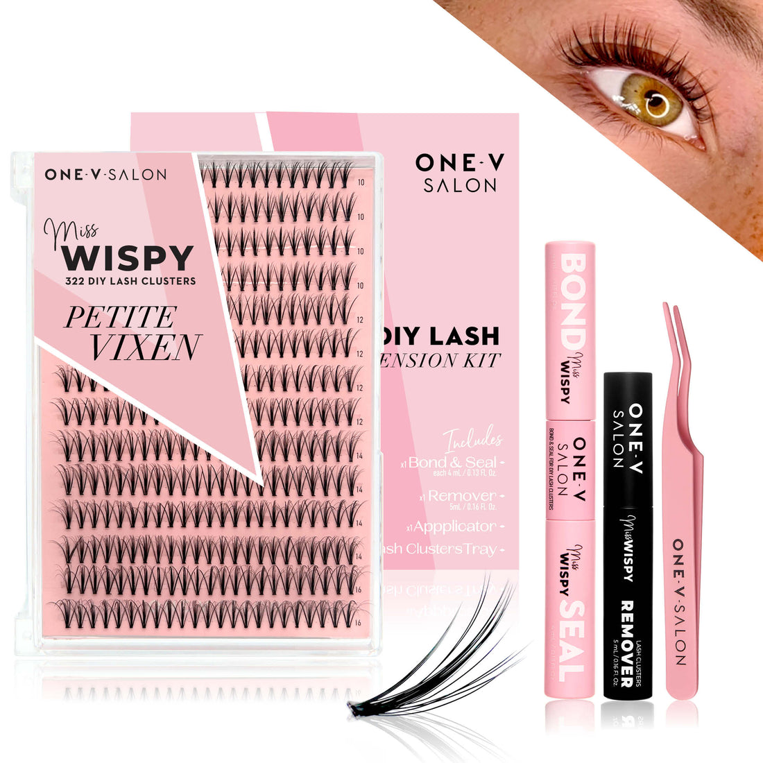 Miss Wispy Cluster Lashes - Petite Vixen Complete Kit - LASH V