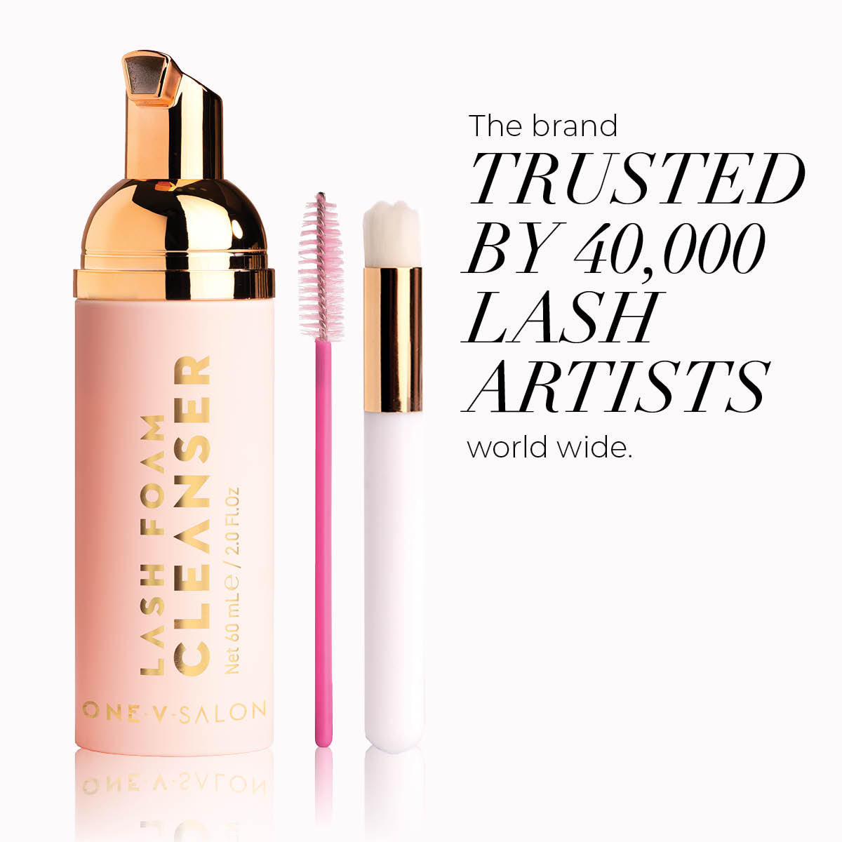 Lash Foam Cleanser Kit - Lash Cleanser + Lash  Brush + Mascara Wand . - LASH V