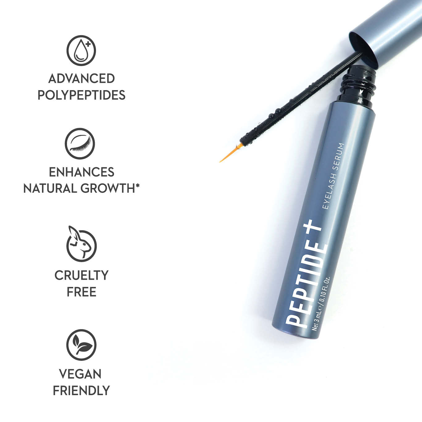 Peptide + Eyelash Growth Serum - Natural Lash Enhancer - LASH V