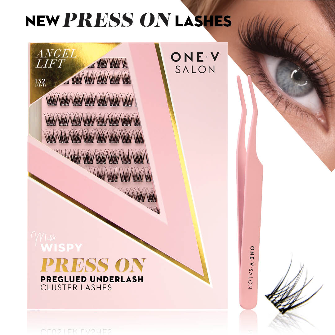 Angel Lift Press On Pre-glued Under-lashes Cluster Lashes & Applicator - LASH V