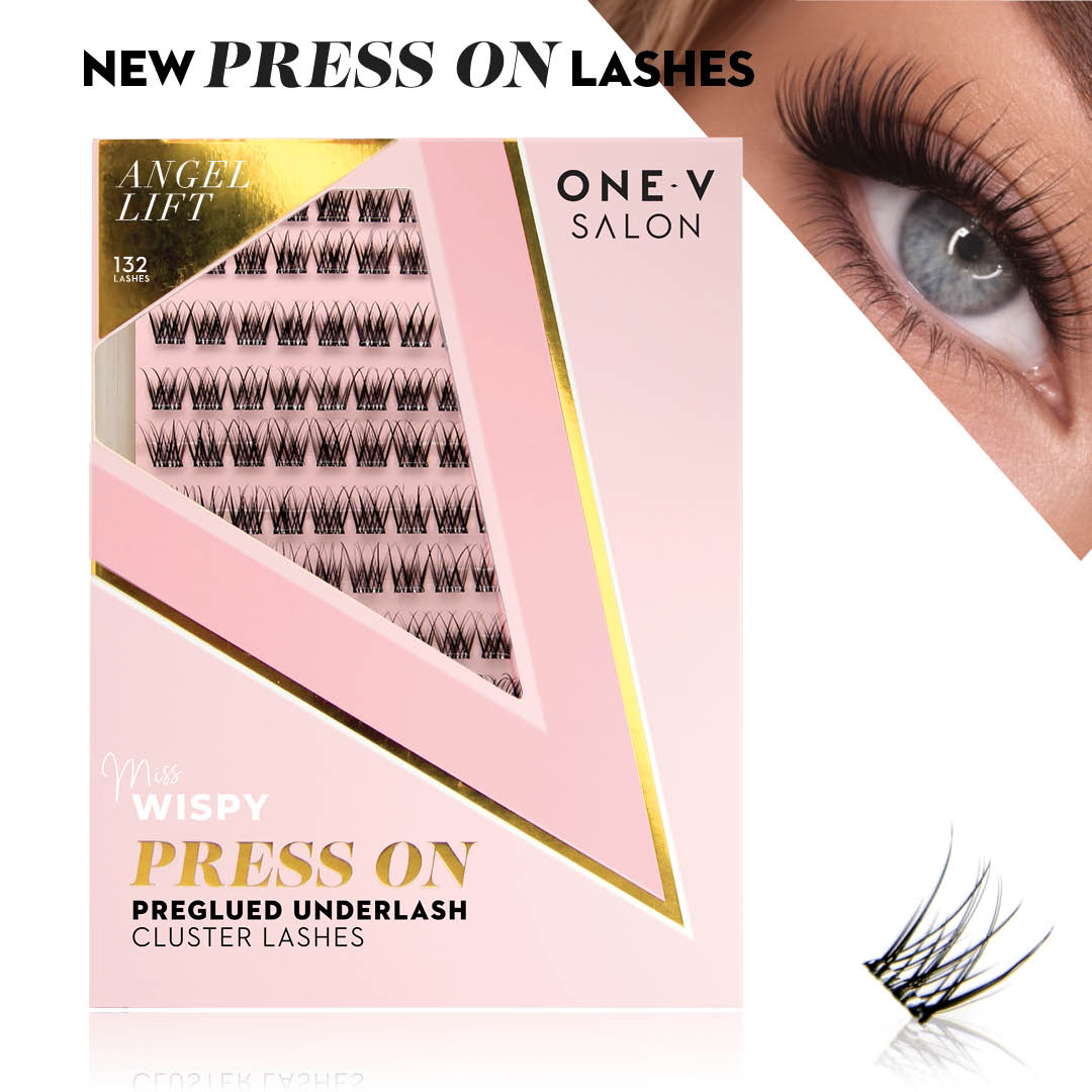 Angel Lift Press On Pre-glued Under-lashes Cluster Lashes & Applicator - LASH V