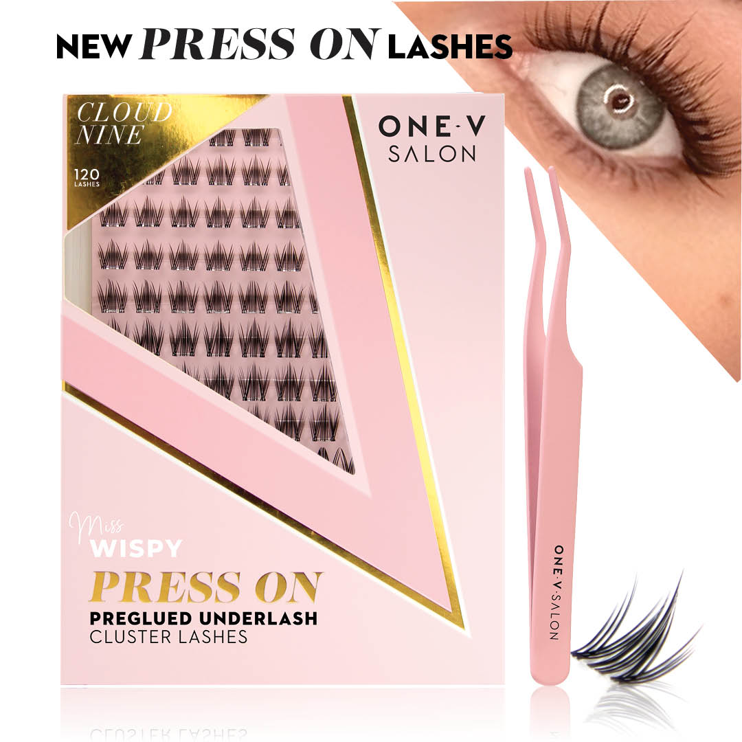 Cloud 9 Press On Pre-glued Under-lashes Cluster Lashes & Applicator - LASH V