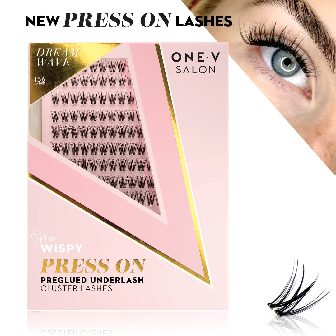 Press On Preglued Under-lashes Cluster Lashes Dream Wave - LASH V