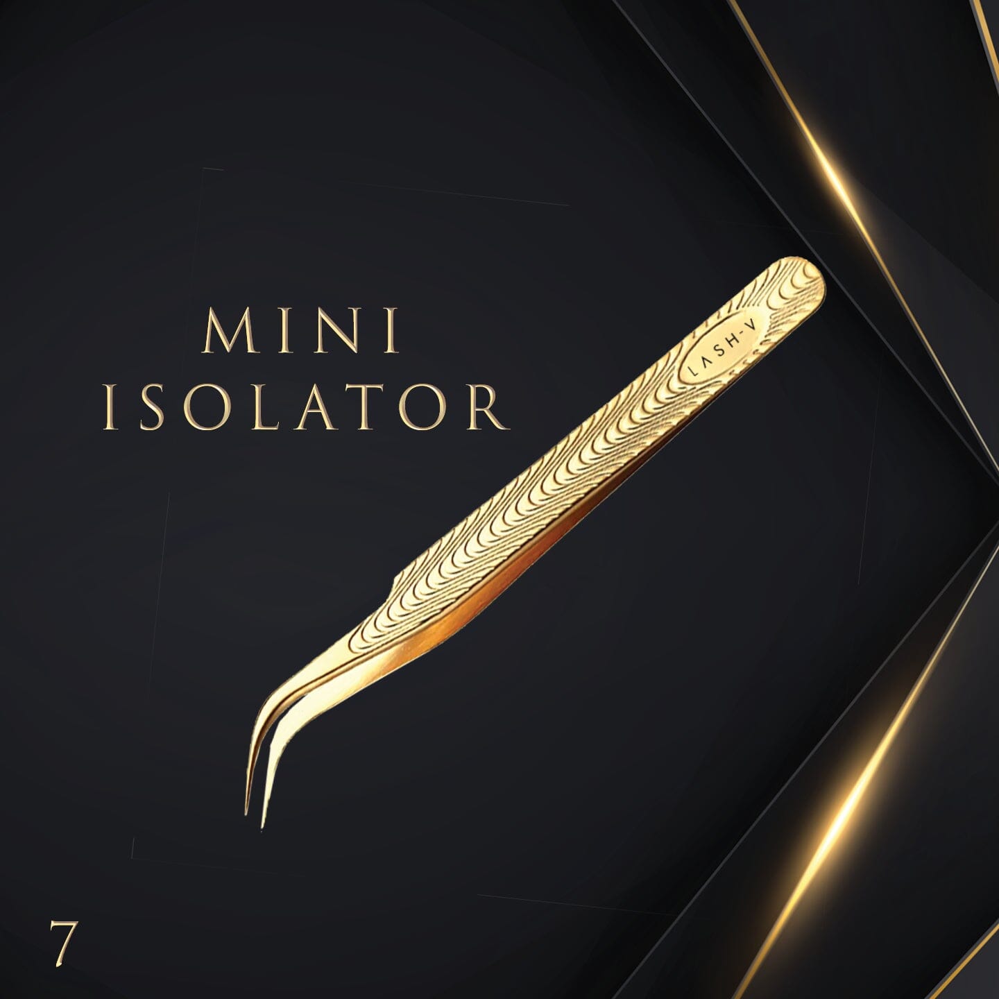 Luxe Gold Tweezers - Mini Isolator #7 - LASH V