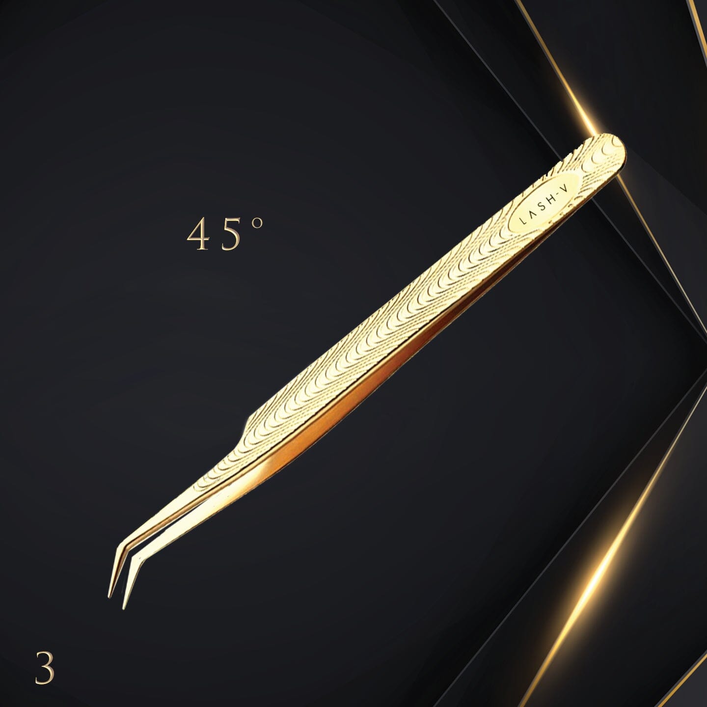 Luxe Gold Tweezers - 45° #3 - LASH V