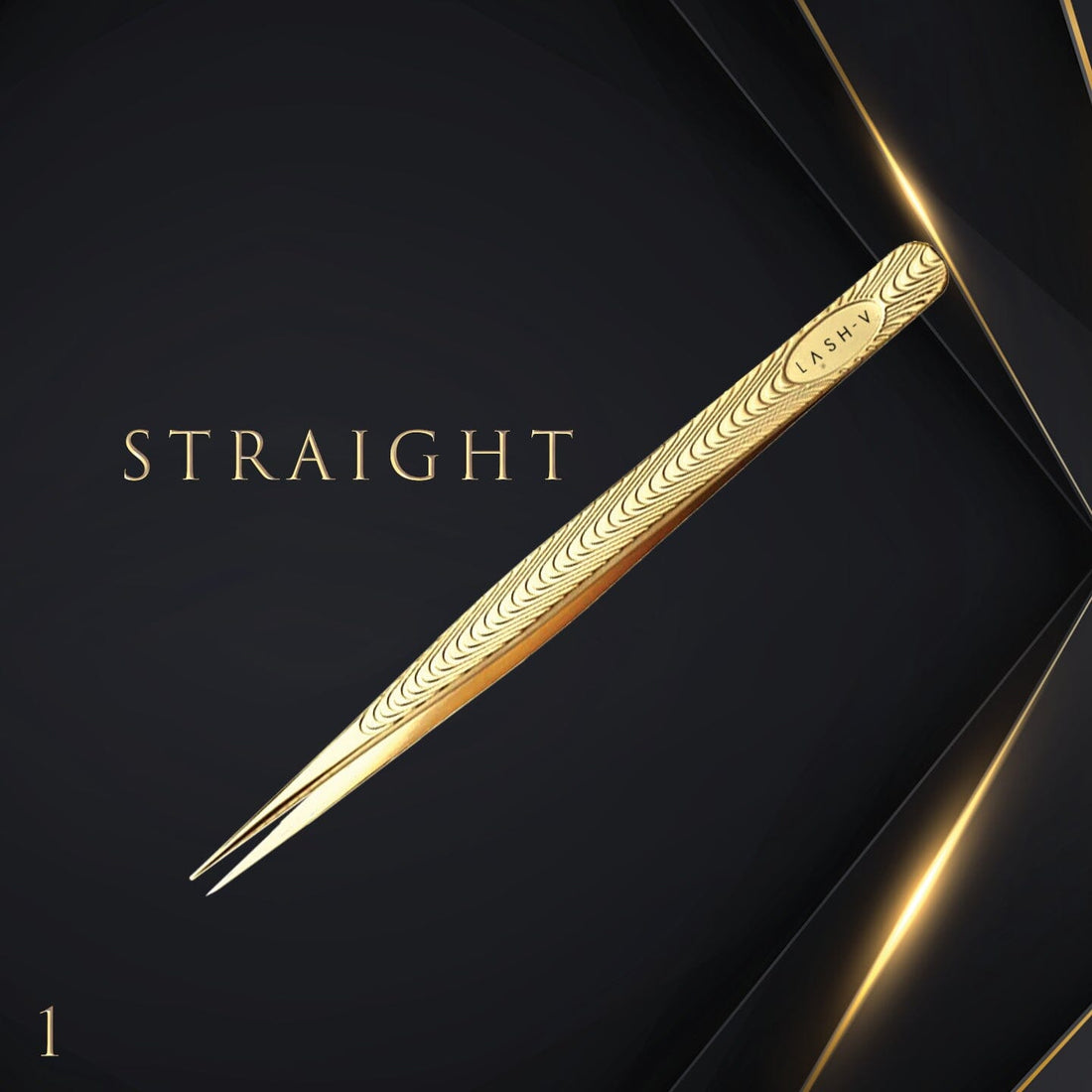 Luxe Gold Tweezers - Straight #1 - LASH V