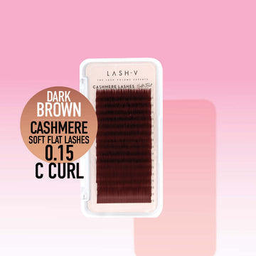 Cashmere Soft Flat Lashes - 0.15 - C Curl Dark Brown - LASH V