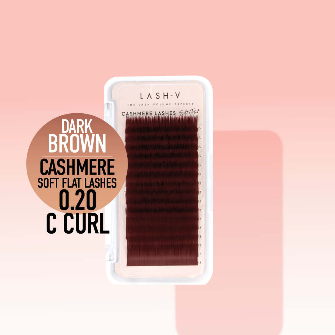 Cashmere Soft Flat Lashes - 0.20 - C Curl Dark Brown - LASH V