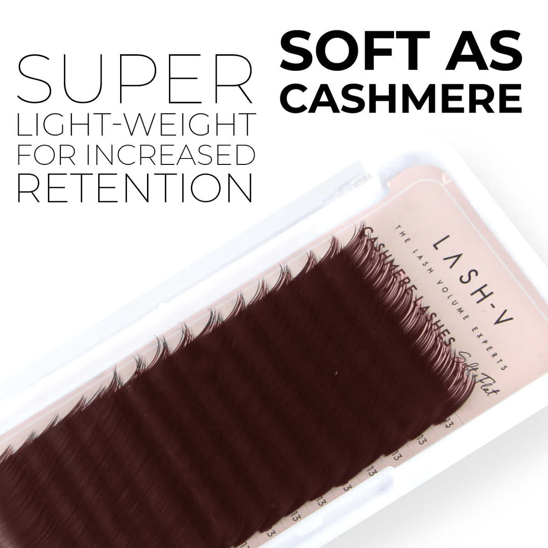 Cashmere Soft Flat Lashes - 0.15 - D Curl Dark Brown - LASH V