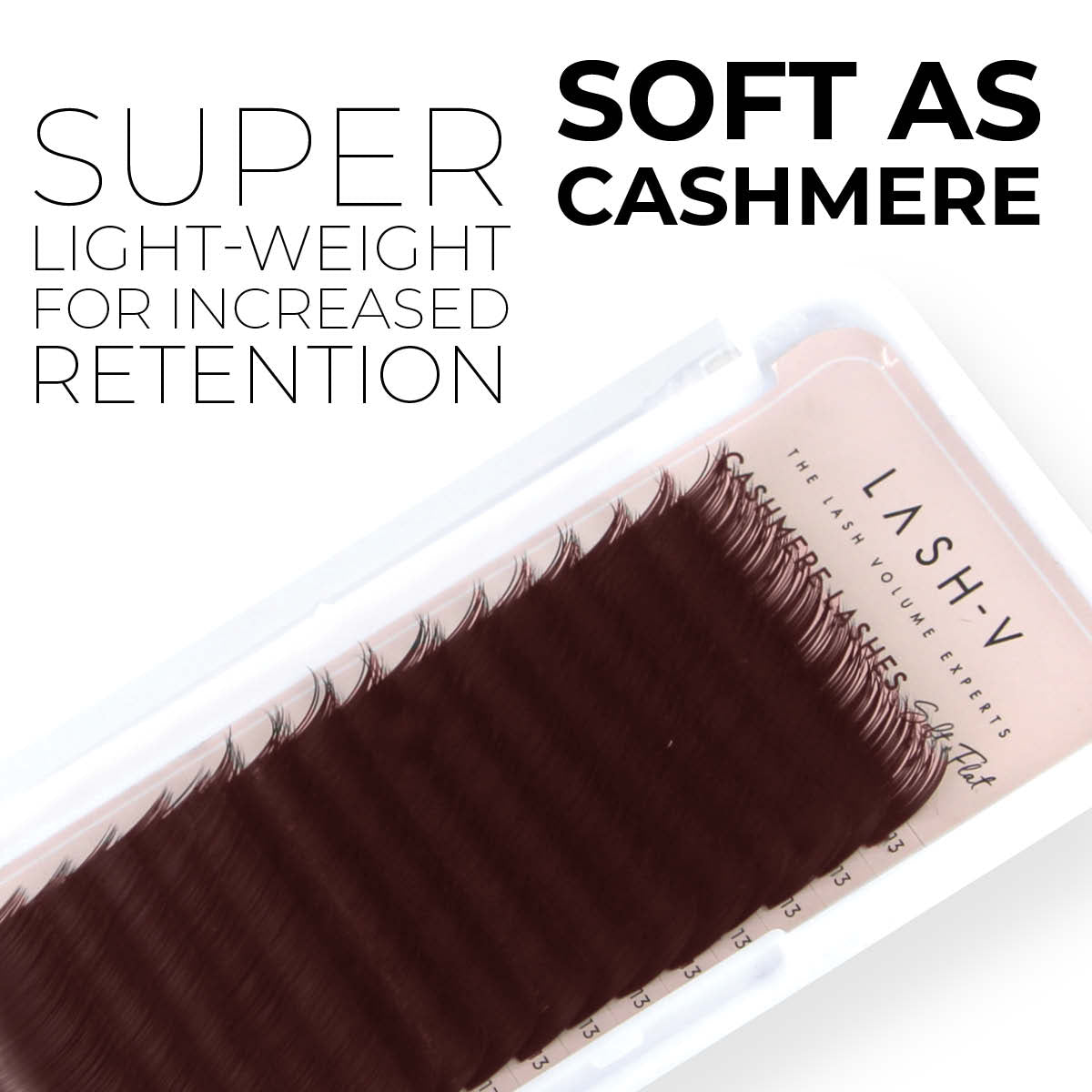 Cashmere Soft Flat Lashes - 0.15 - D Curl Dark Brown - LASH V