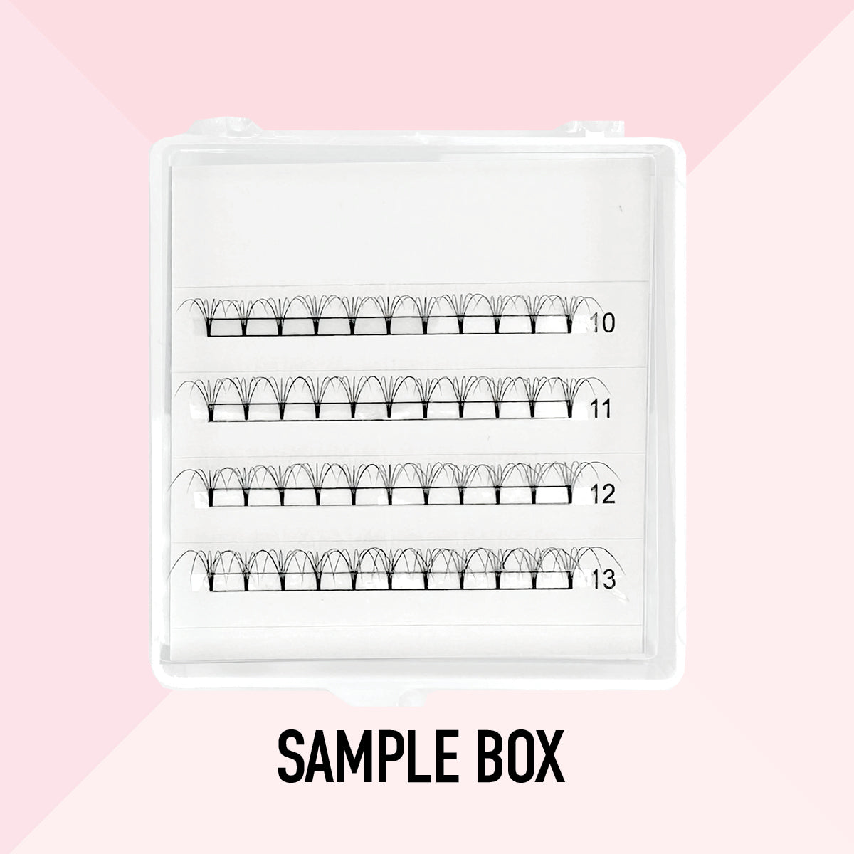 Sample Premade Volume Fans Ultra Dark Short Stem - up to 80 Fans - LASH V