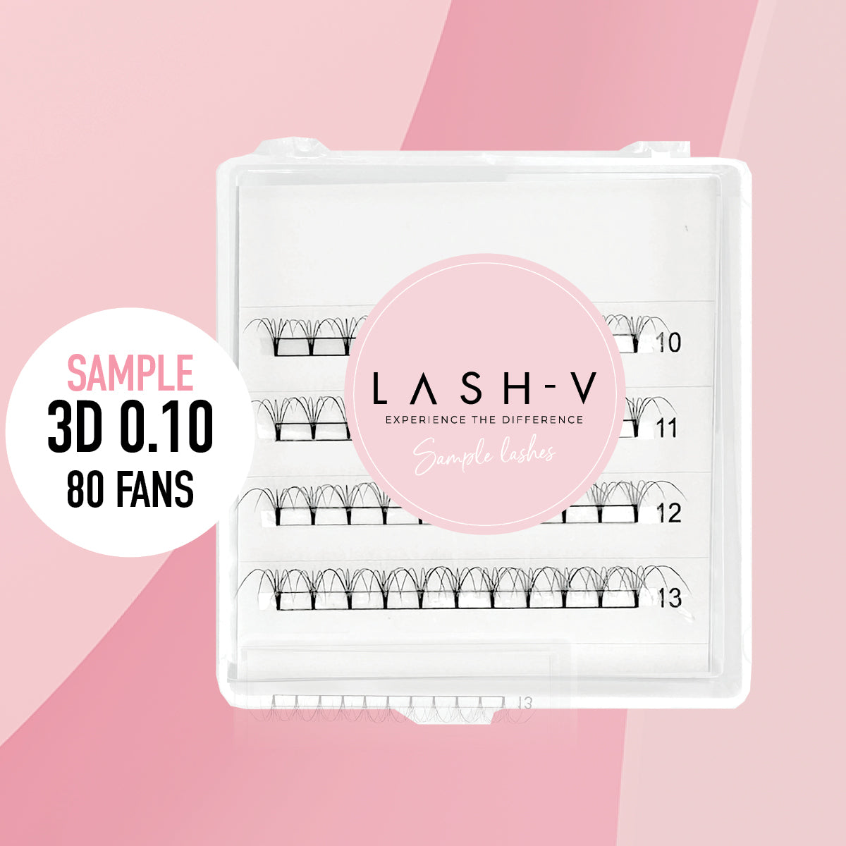 Sample Premade Volume Fans Ultra Dark Short Stem - up to 80 Fans - LASH V