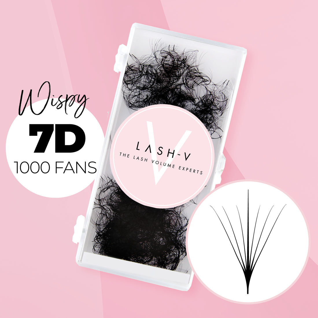 7D Promade Volume Fans Wispy Loose - 1000 Fans - LASH V