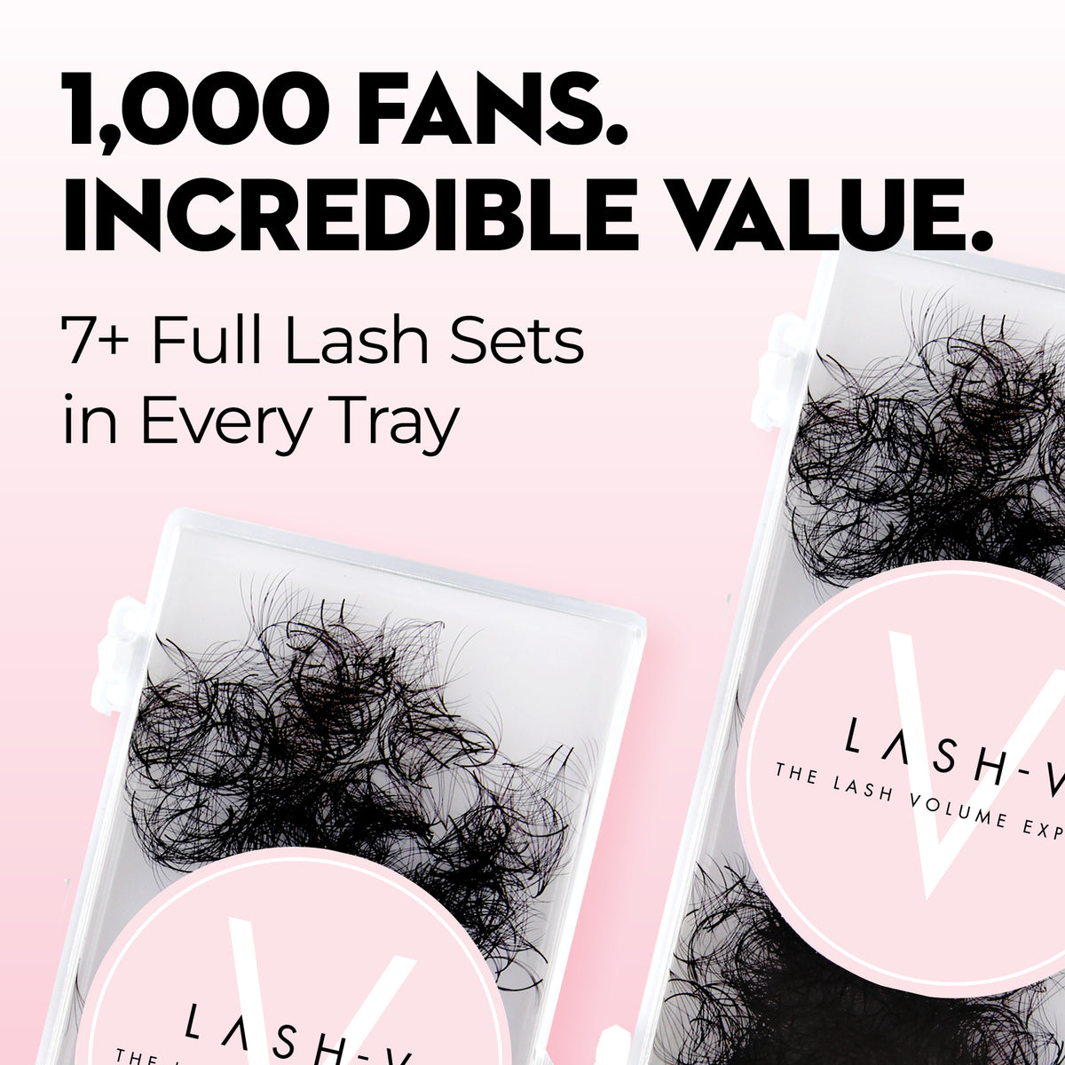 7D Promade Volume Fans Wispy Loose - 1000 Fans - LASH V