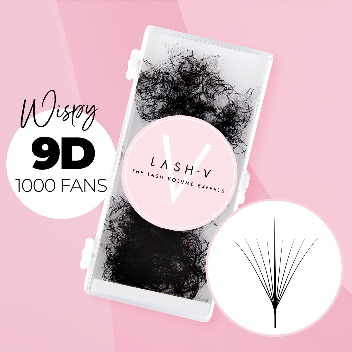 9D Promade Volume Fans Wispy Loose - 1000 Fans - LASH V