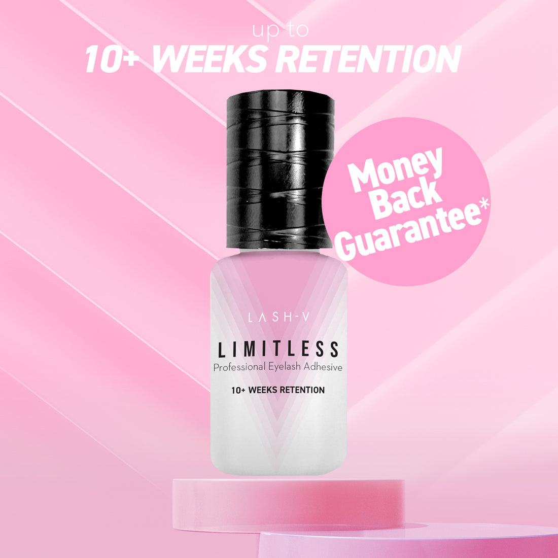 LIMITLESS Eyelash Adhesive Best Lash Extensions Glue - Lash Supplies - 2 Pack - LASH V