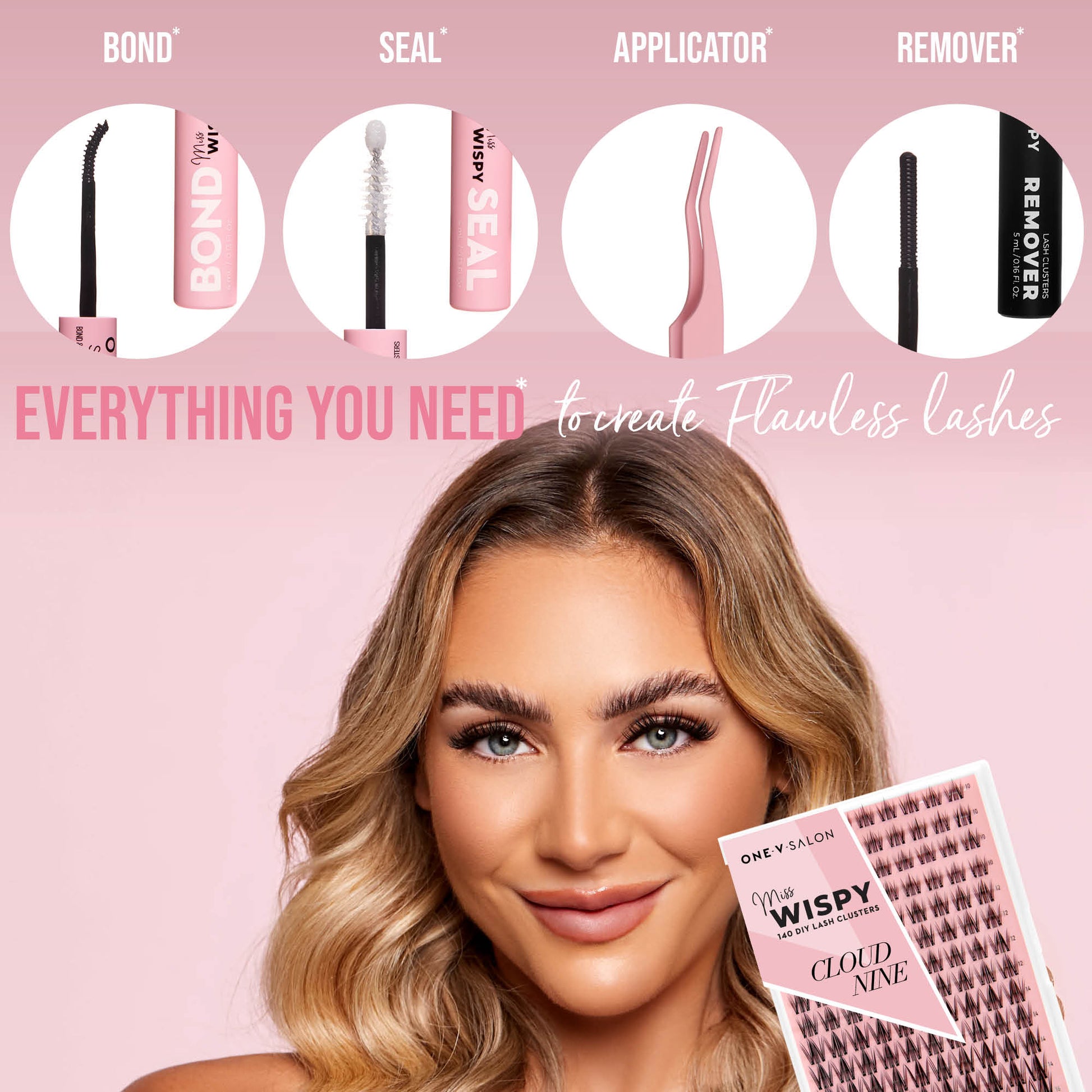 Miss Wispy Cluster Lashes - Cloud 9 - 140 DIY Cluster lashes Complete Kit - LASH V