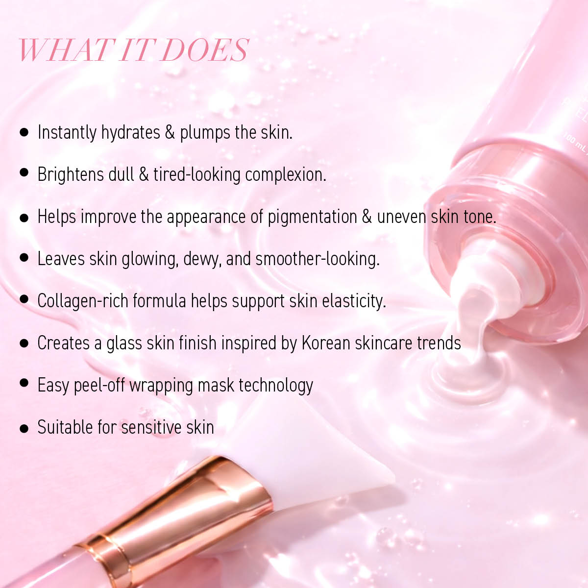 Brightening Wrapping Peel-Off Mask with Collagen | 100ml Kit x 20 Pack - LASH V