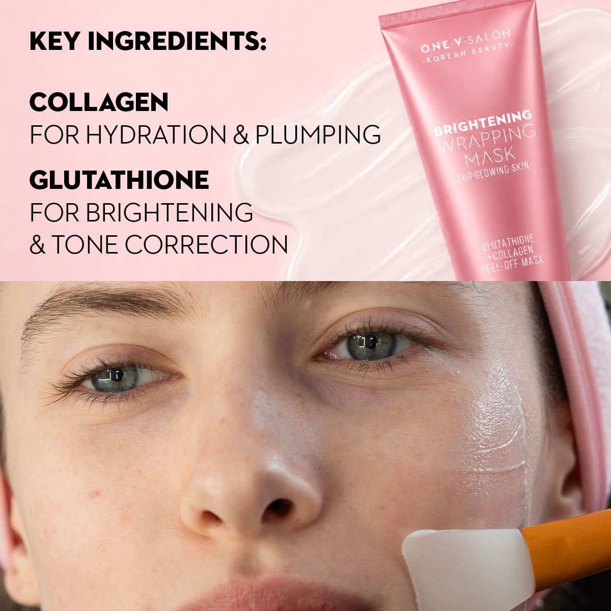 Brightening Wrapping Peel-Off Mask with Collagen | 100ml Kit x 20 Pack - LASH V