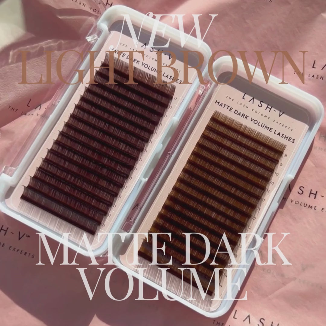 Matte Dark Volume - Light Brown Lashes - 0.05 - LASH V