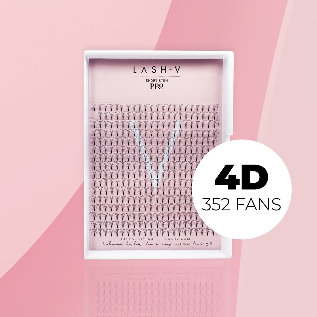 4D Premade Lash Fans - NEW Short Stem Pro - Eyelash Supplies - LASH V