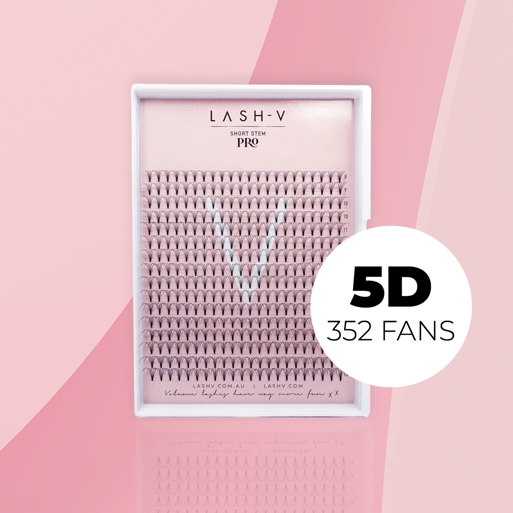 5D Premade Lash Fans - NEW Short Stem Pro - Eyelash Supplies - LASH V