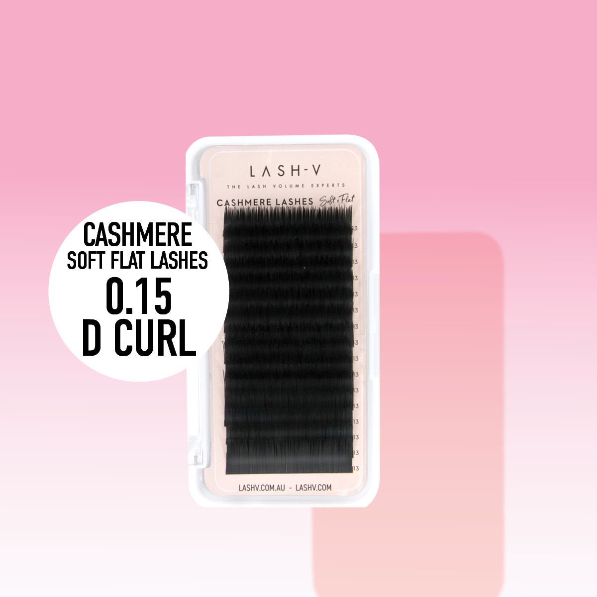 Cashmere Soft Flat Lashes - 0.15 - D Curl - LASH V