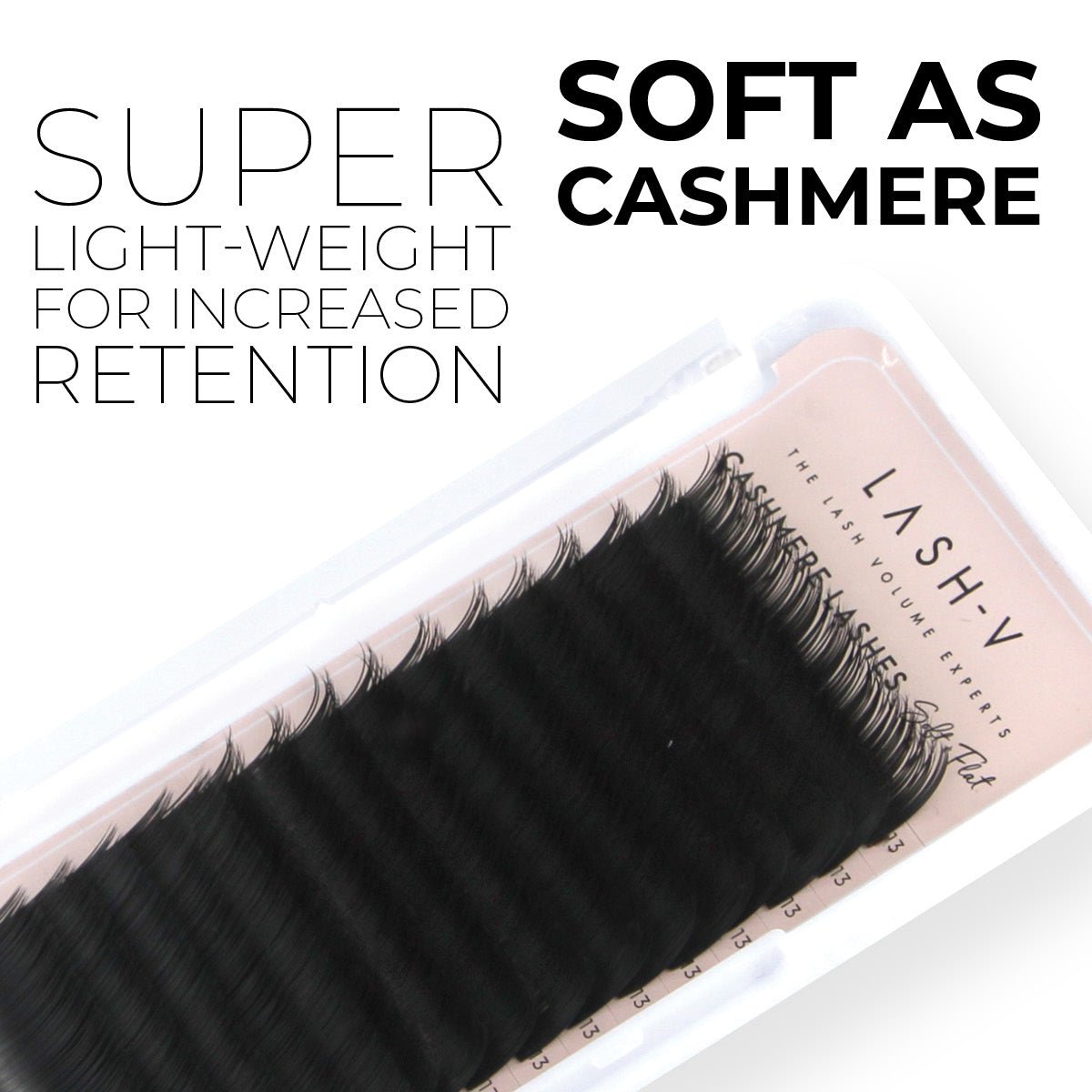 Cashmere Soft Flat Lashes - 0.15 - D Curl - LASH V