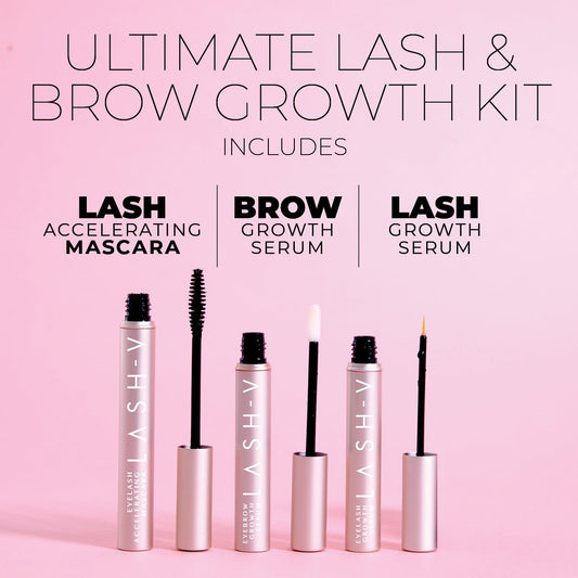 Combo Kit - Ultimate Lash & Brow Growth Kit - Lash & Brow Growth Serums + Mascara