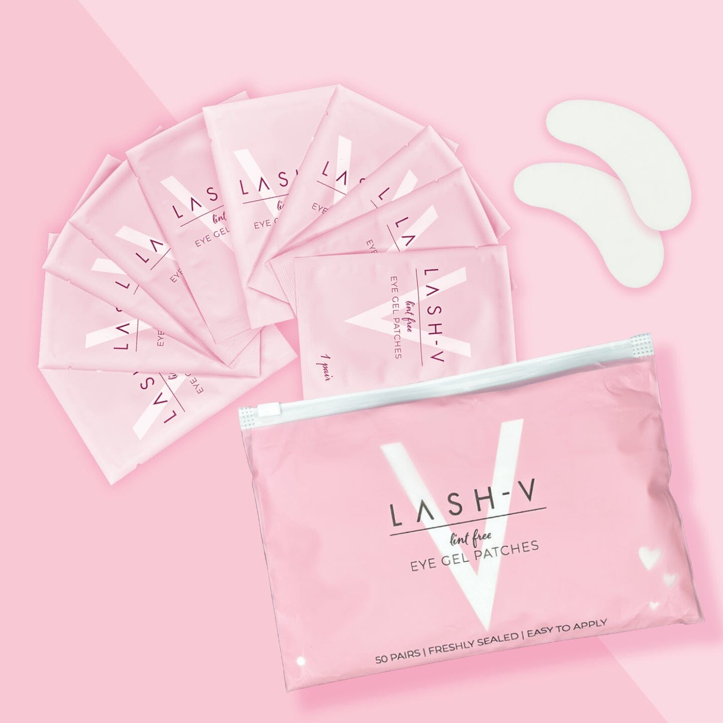 Eye Gel Pads - Lash Extension Supplies (50x pack/ 100x pack/ 150x pack/ 200 pack) - LASH V