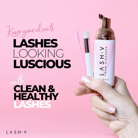 Lash Cleanser Kit - Lash Shampoo Foam + Lash Brush + Mascara Wand