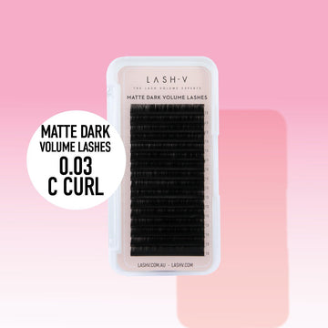 Matte Dark Volume Lashes - 0.03 - C Curl - LASH V