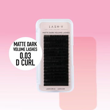 Matte Dark Volume Lashes - 0.03 - D Curl - LASH V