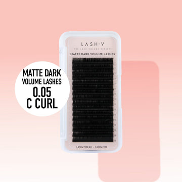 Matte Dark Volume Lashes - 0.05 - C Curl - LASH V