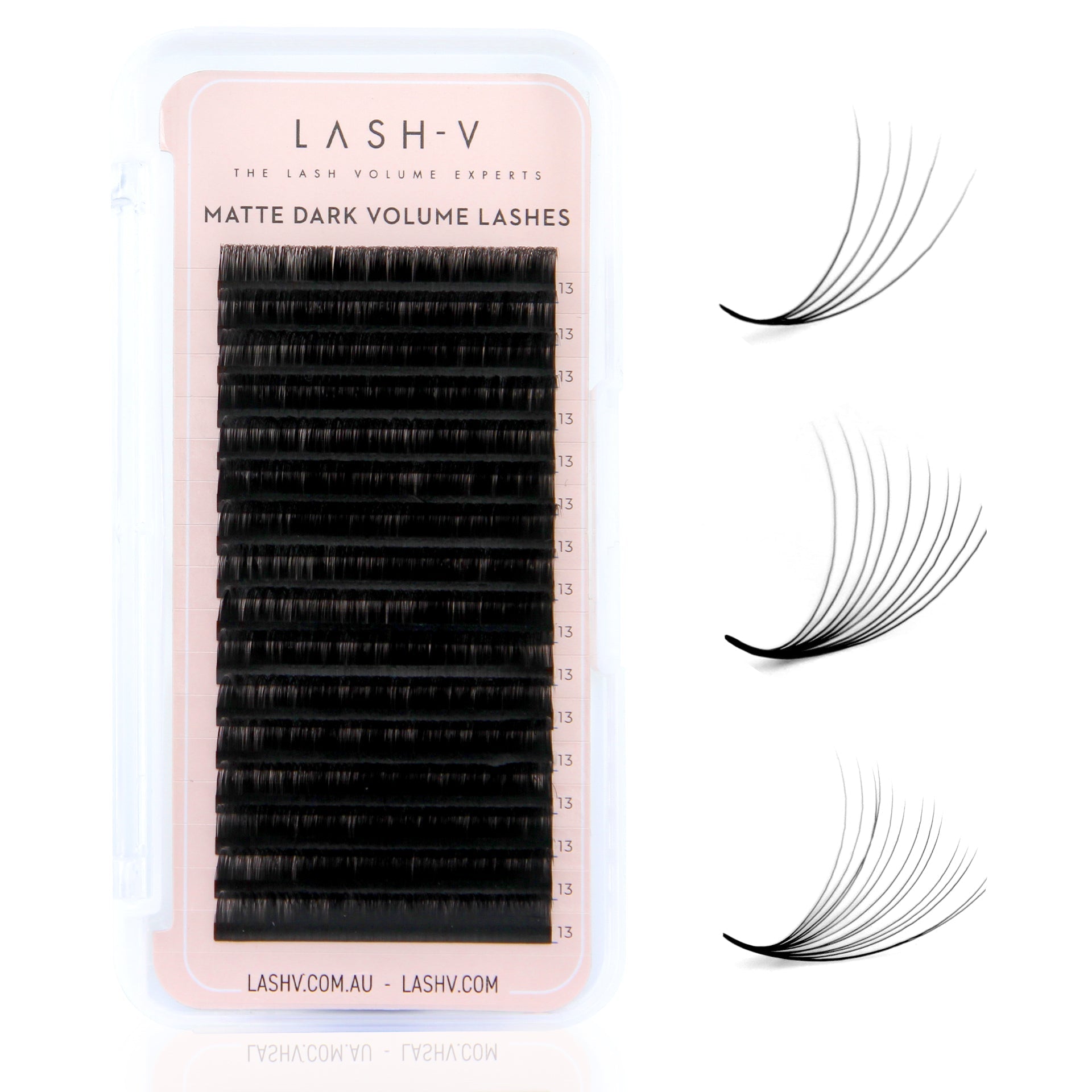 Matte Dark Volume Lashes - 0.05 - D Curl - LASH V
