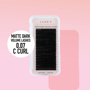 Matte Dark Volume Lashes - 0.07 - C Curl - LASH V