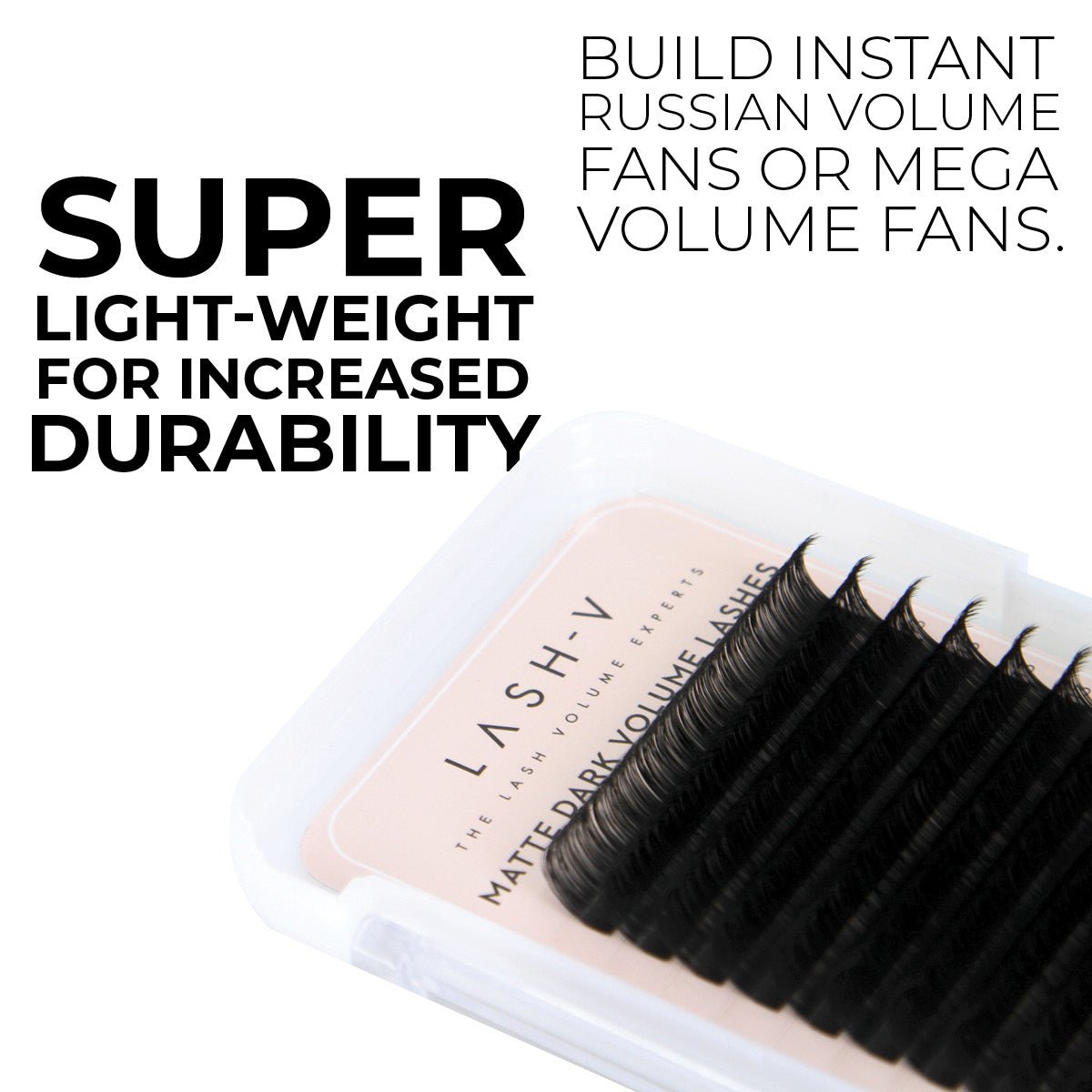 Matte Dark Volume Lashes - 0.07 - C Curl - LASH V