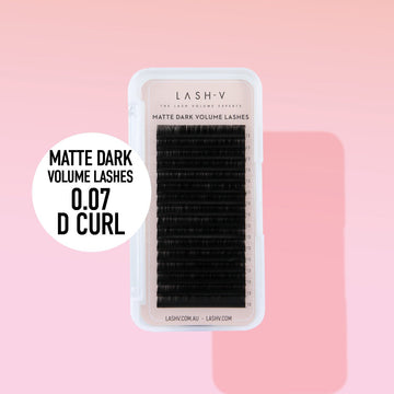 Matte Dark Volume Lashes - 0.07 - D Curl - LASH V